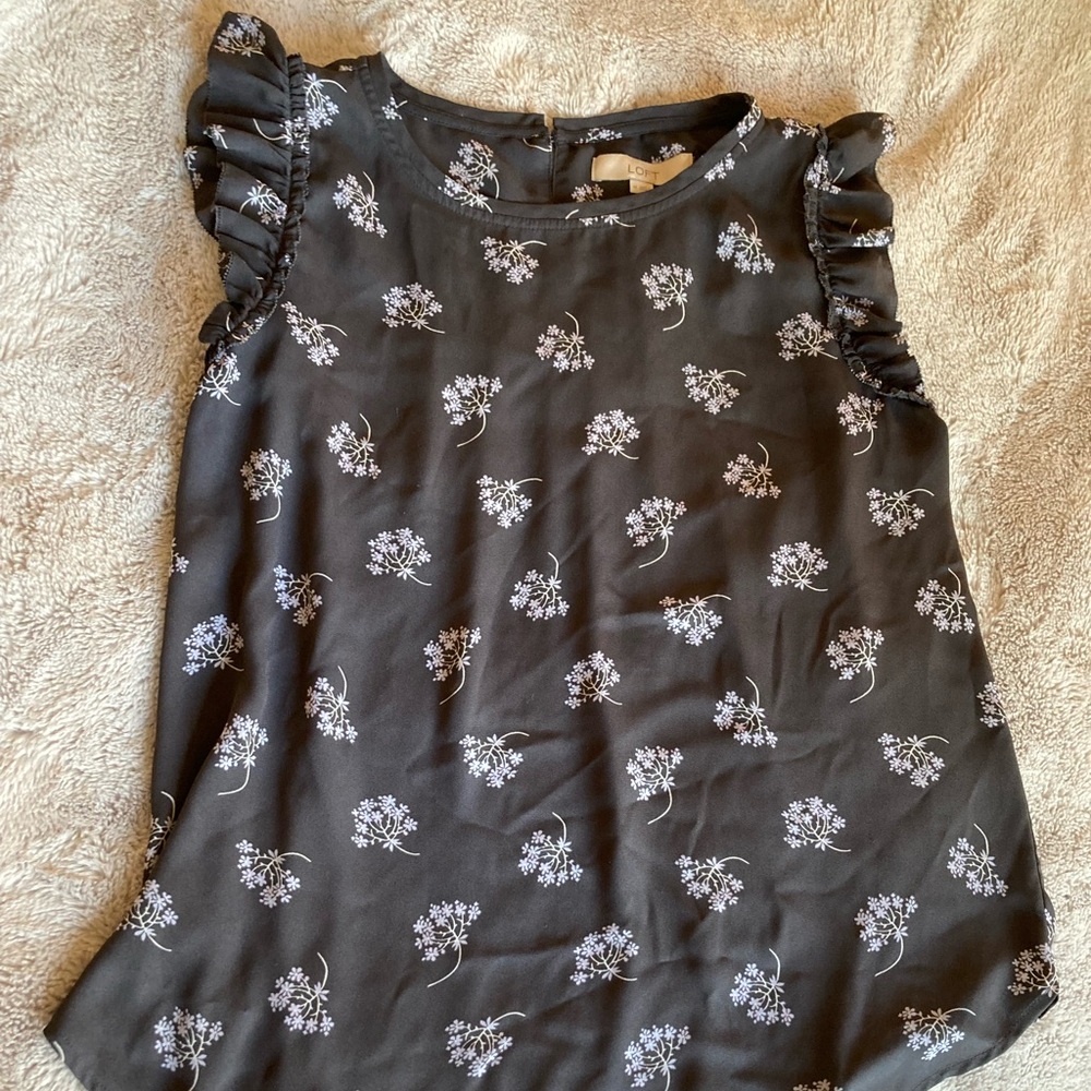 Loft Sleeveless Floral Blouse